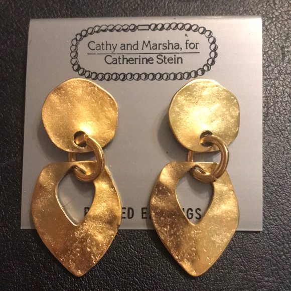 Beautiful Gold metal for Catherine Stein earrings - Picture 1 of 3